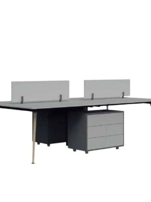 שולחן משרדי דגם עץ, ניתן לקבל את השולחן גם כעמדות עבודה מרובות